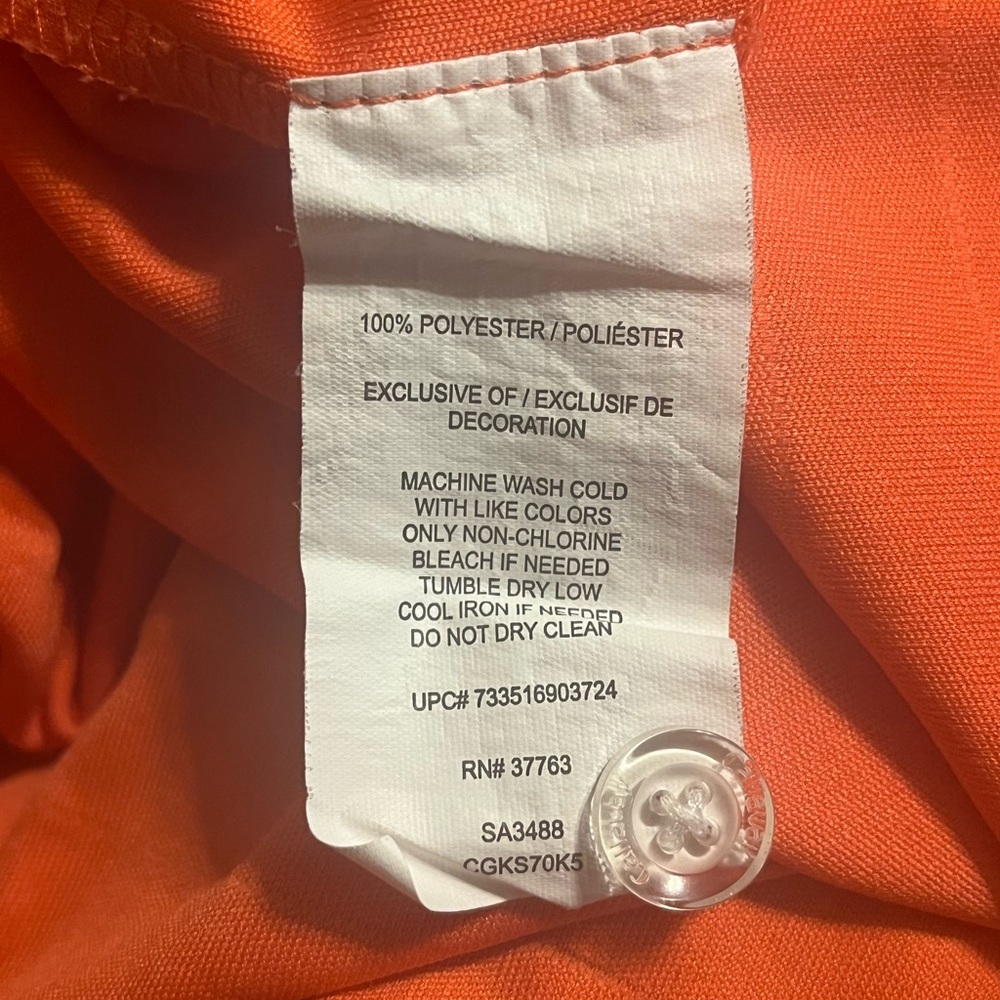 Callaway Men’s Orange Opti-Dry Polo Shirt - Picture 9 of 9